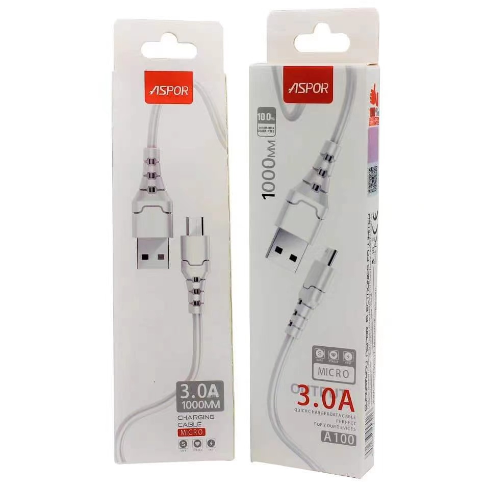 Aspor A100 1M Micro 3A Fast Charge Cable