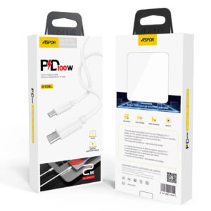 Aspor Data Cable PD to Type C 100W 2Mtr. (A108L)
