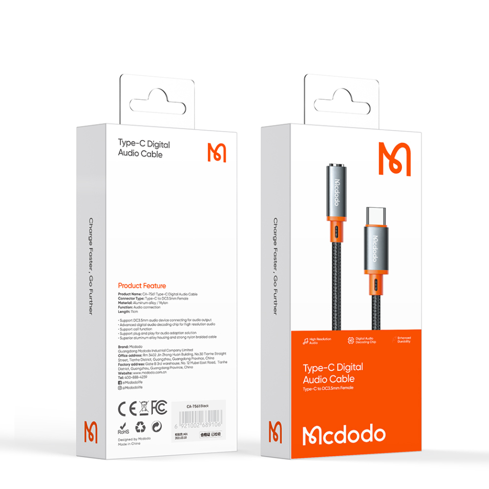 Mcdodo Type C to DC3.5 Female Audio Adapter (CA756)