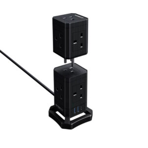 TPVE3U9K Power Extension Cord 10 Socket & 3USB Vertical Extender