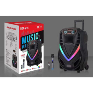 NDR-V15 15 inch Bluetooth Speaker with Wireless Microphone & Remote