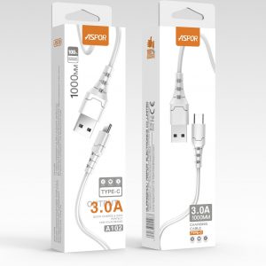Aspor A102 1M Type-C 3A Fast Charge Cable